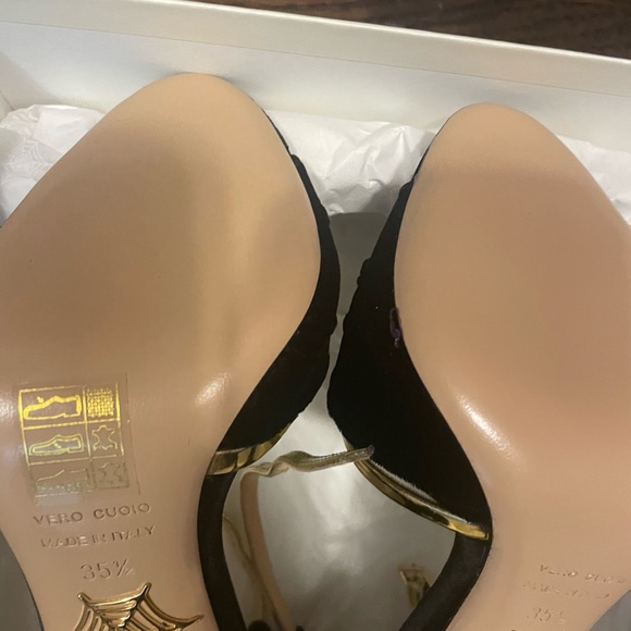 Brand new velvet Charlotte Olympia heeled sandals - Picture 12 of 14